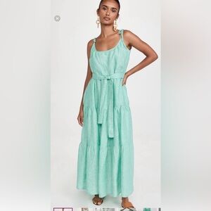 Mille Maui Mint Green Tiered Maxi Sundress Mille